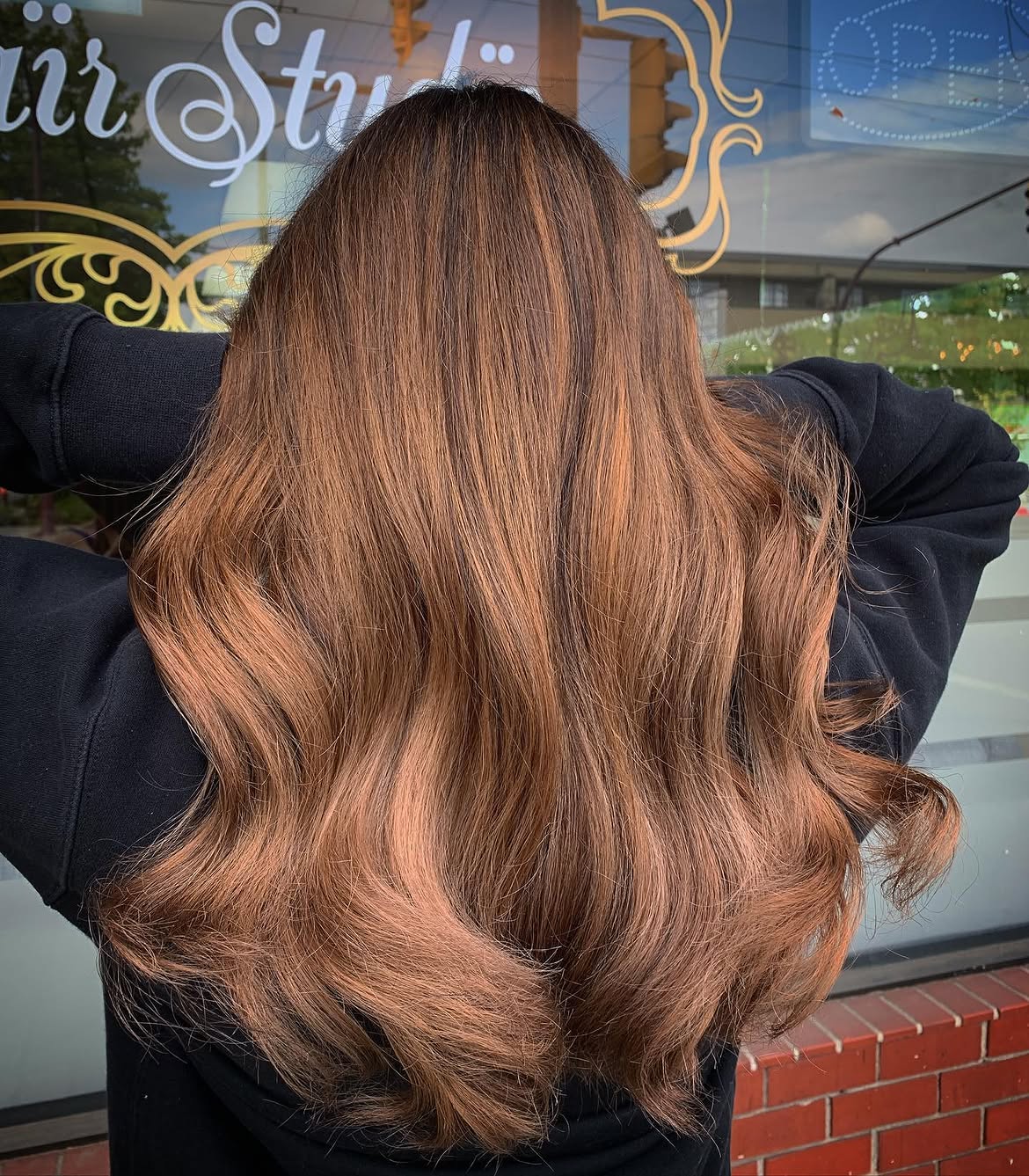 4X4 HD Lace Front Wig Copper Brown Balayage color 180% Density 18inch-32inch