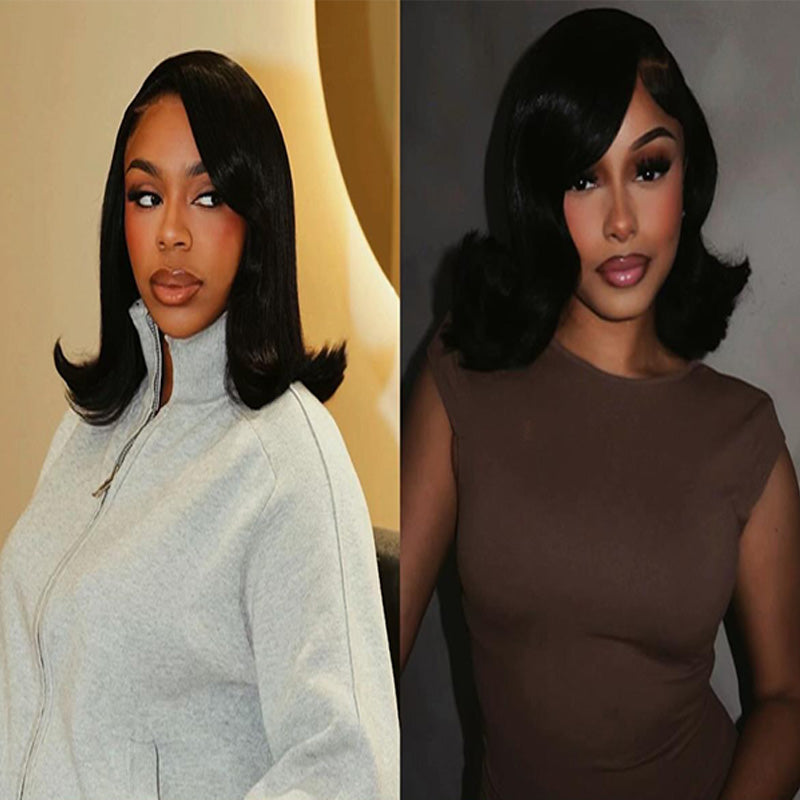 5X5 HD Lace Front Wig black color 180% Density 18inch-32inch