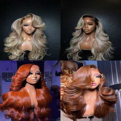 5X5 HD Lace Front Wig blonde color 180% Density 18inch-32inch