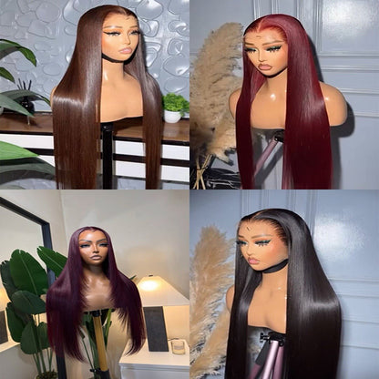 5X5 HD Lace Front Wig brown color 180% Density 18inch-32inch