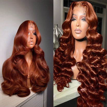 5X5 HD Lace Front Wig red color 180% Density 18inch-32inch