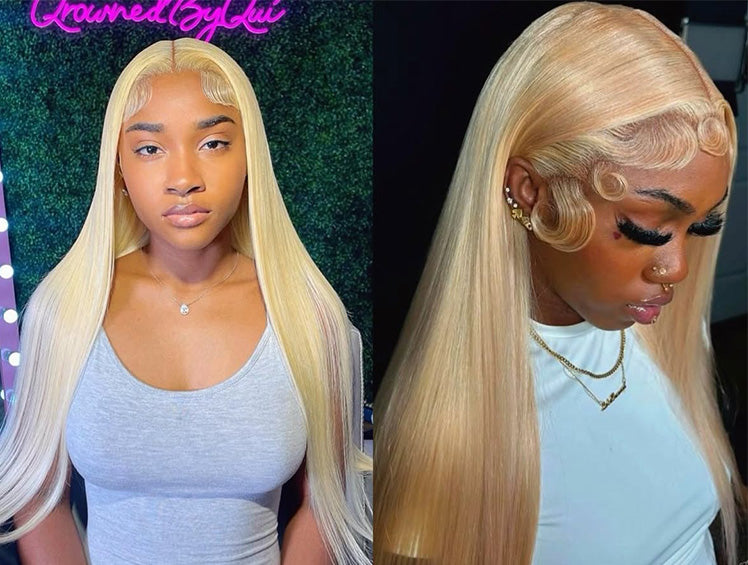 5X5 HD Lace Front Wig blonde color 180% Density 18inch-32inch