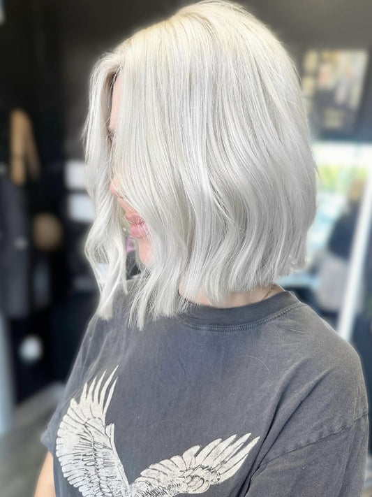 5X5 HD Lace Front Wig Platinum Blonde color 180% Density 18inch-32inch