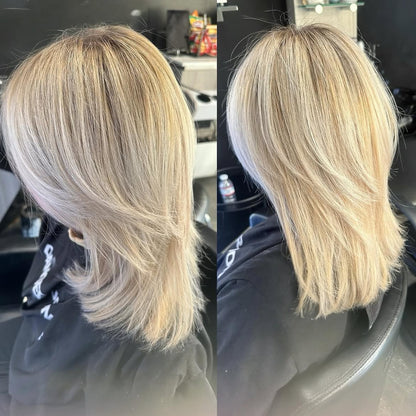 5X5 HD Lace Front Wig Ash Honey Blonde Balayage color 180% Density 18inch-32inch