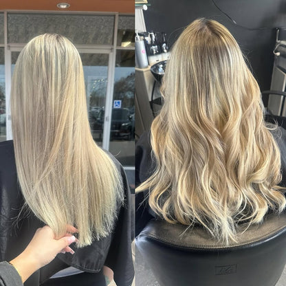 5X5 HD Lace Front Wig Ash Honey Blonde Balayage color 180% Density 18inch-32inch