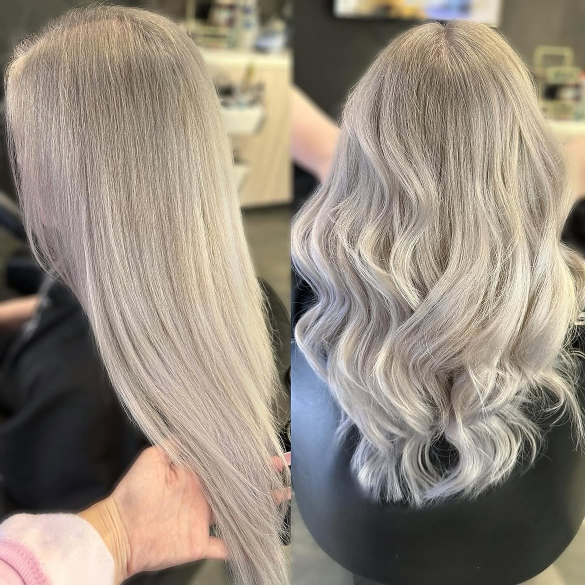 5X5 HD Lace Front Wig Ash Platinum Balayage color 180% Density 18inch-32inch