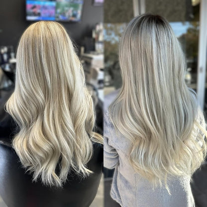 5X5 HD Lace Front Wig Rooted Ash Blonde Balayage color 180% Density 18inch-32inch