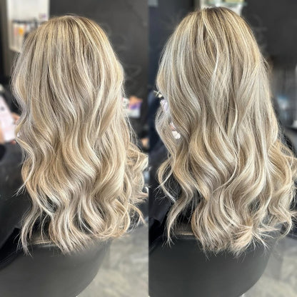 5X5 HD Lace Front Wig T4/613 Rooted Ash Blonde Balayage color 180% Density 18inch-32inch