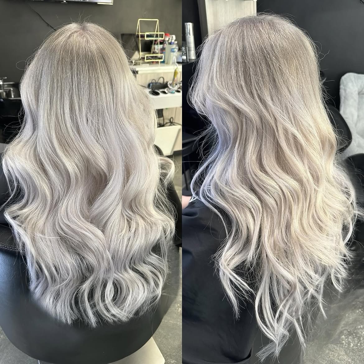 5X5 HD Lace Front Wig #60 Silver Ash Blonde color 180% Density 18inch-32inch