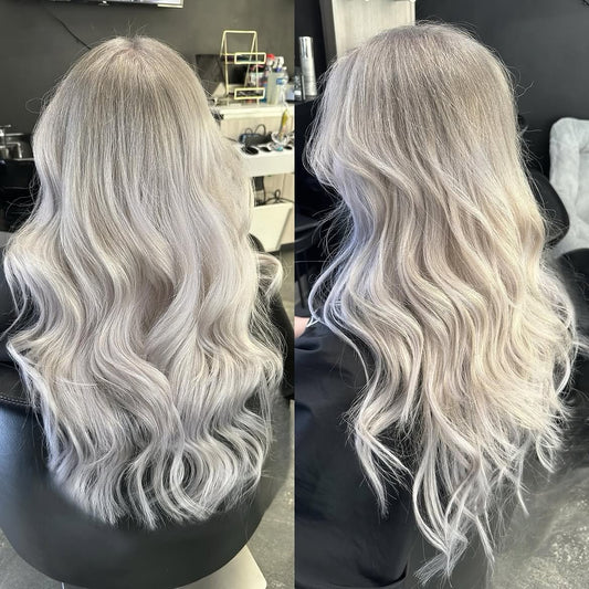 5X5 HD Lace Front Wig #60 Silver Ash Blonde color 180% Density 18inch-32inch