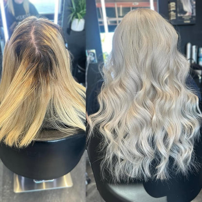 5X5 HD Lace Front Wig Ash Blonde Balayage color 180% Density 18inch-32inch