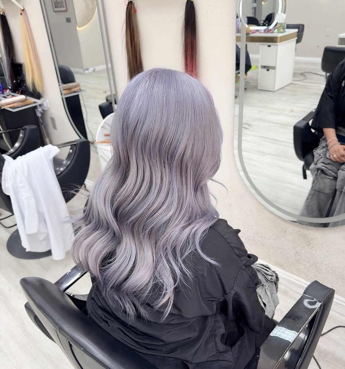 5X5 HD Lace Front Wig #60 Lavender Ash Gray color 180% Density 18inch-32inch