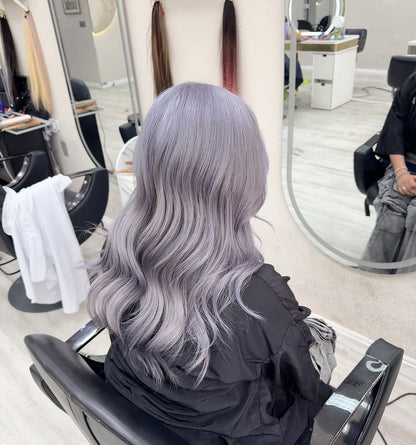5X5 HD Lace Front Wig #60 Lavender Ash Gray color 180% Density 18inch-32inch