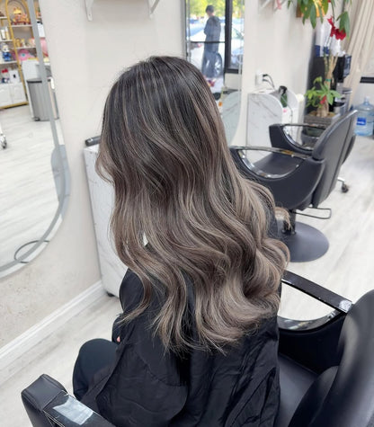 4X4 HD Lace Front Wig Balayage Dark Brown Ash Mocha Highlights color 180% Density 18inch-32inch