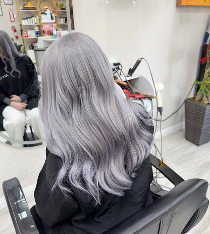 4X4 HD Lace Front Wig Solid Ash Grey color 180% Density 18inch-32inch