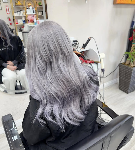 4X4 HD Lace Front Wig Solid Ash Grey color 180% Density 18inch-32inch