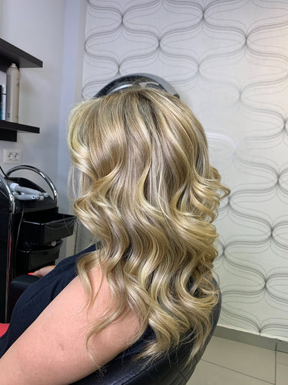 5X5 HD Lace Front Wig Rooted Blonde Balayage color 180% Density 18inch-32inch
