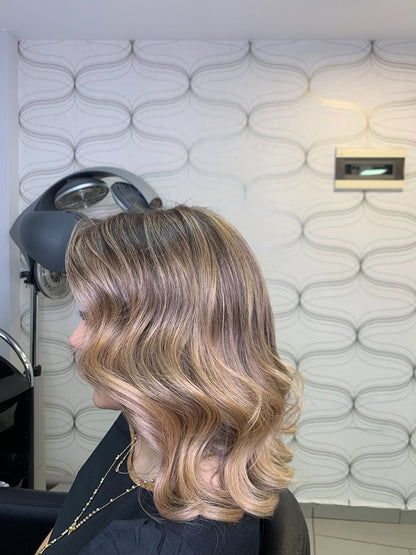 5X5 HD Lace Front Wig T4/27 Rooted Honey Blonde Balayage color 180% Density 18inch-32inch