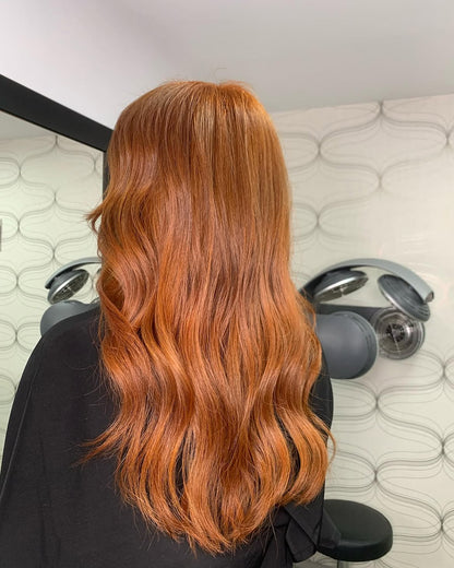 5X5 HD Lace Front Wig Ginger Copper Balayage color 180% Density 18inch-32inch