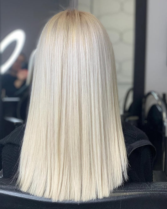 4X4 HD Lace Front Wig Platinum Blonde Straight color 180% Density 18inch-32inch