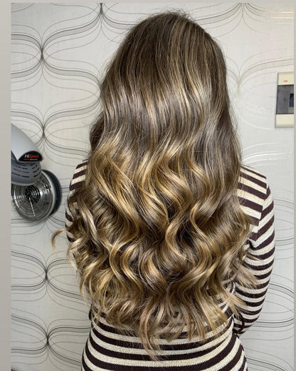 5X5 HD Lace Front Wig Balayage Caramel Brown color 180% Density 18inch-32inch