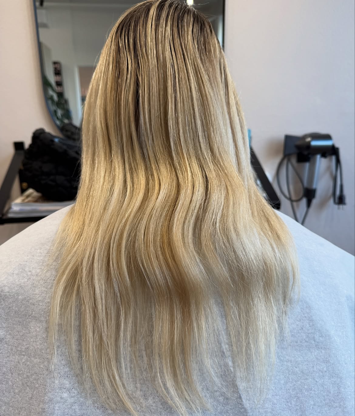 4X4 HD Lace Front Wig Dark Root Ash Blonde Ombre color 180% Density 18inch-32inch