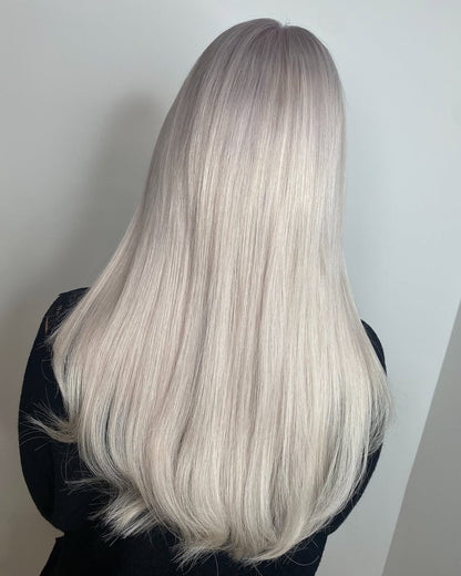 5X5 HD Lace Front Wig #60 Silver Ash Blonde color 180% Density 18inch-32inch