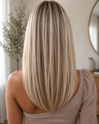 【SeraphicWig】Lace Top Wig Human Hair Wigs  Swiss Lace Free Parting Invisible Scalp Effect Glueless Option
