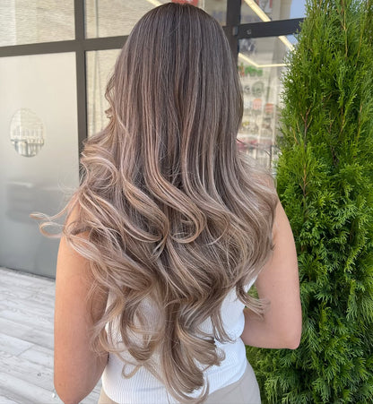 4X4 HD Lace Front Wig Milk Tea Brown Balayage color 180% Density 18inch-32inch