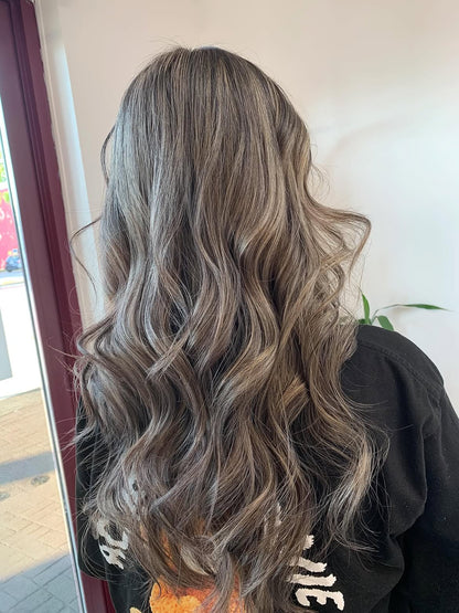 4X4 HD Lace Front Wig Ash Brown Highlight color 180% Density 18inch-32inch