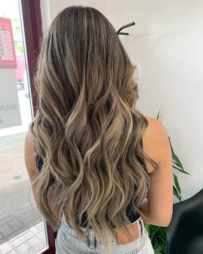 4X4 HD Lace Front Wig Cool Brown Balayage color 180% Density 18inch-32inch