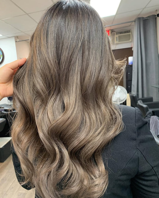 4X4 HD Lace Front Wig Dark Root Milk Tea Brown Balayage color 180% Density 18inch-32inch