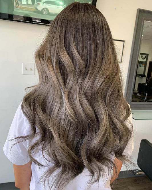 4X4 HD Lace Front Wig Ash Brown Balayage color 180% Density 18inch-32inch