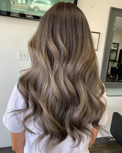 4X4 HD Lace Front Wig Ash Brown Balayage color 180% Density 18inch-32inch