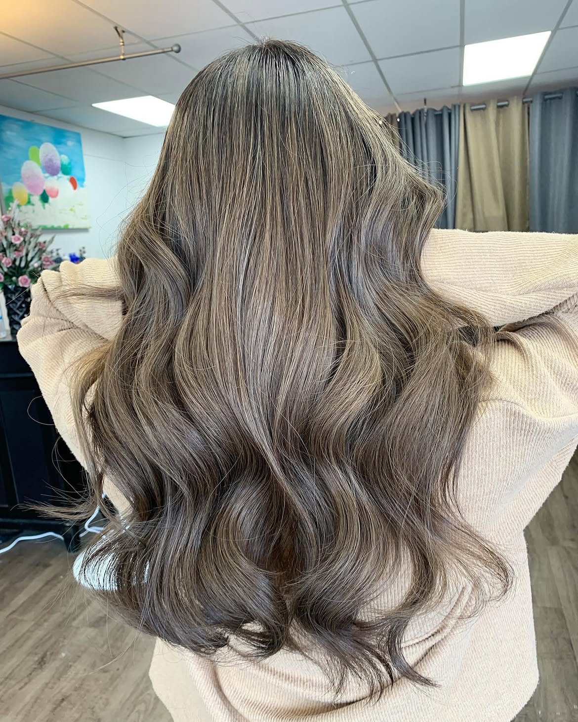 4X4 HD Lace Front Wig Balayage Medium Ash Brown color 180% Density 18inch-32inch