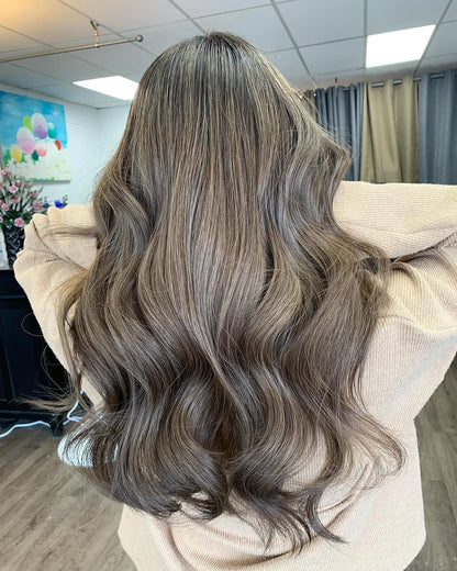 4X4 HD Lace Front Wig Balayage Medium Ash Brown color 180% Density 18inch-32inch
