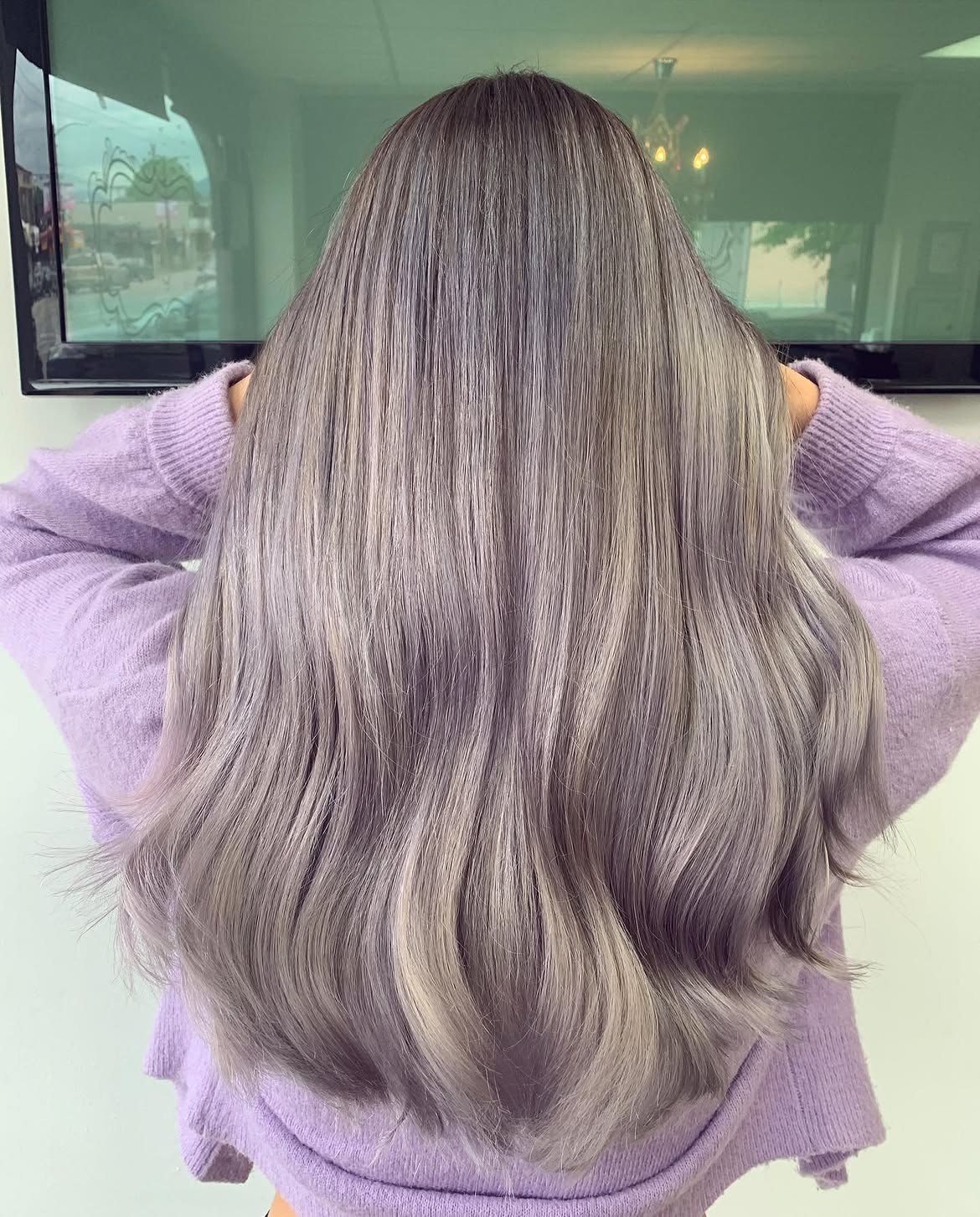 4X4 HD Lace Front Wig Ash Lavender Ombre Highlight color 180% Density 18inch-32inch