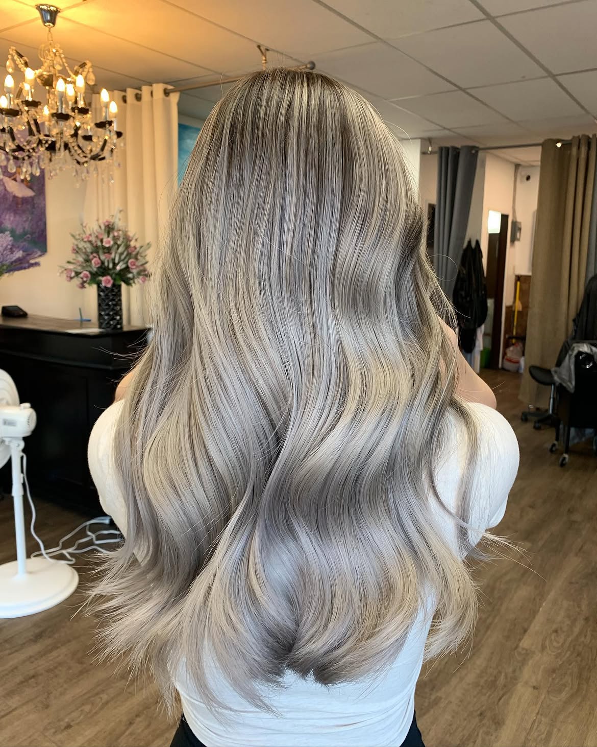 4X4 HD Lace Front Wig Ash Lavender Ombre Highlight color 180% Density 18inch-32inch