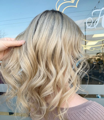 4X4 HD Lace Front Wig Dark Root Warm Blonde Balayage color 180% Density 18inch-32inch