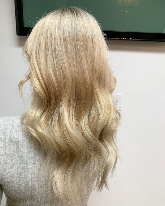 4X4 HD Lace Front Wig Dark Root Warm Blonde Balayage color 180% Density 18inch-32inch