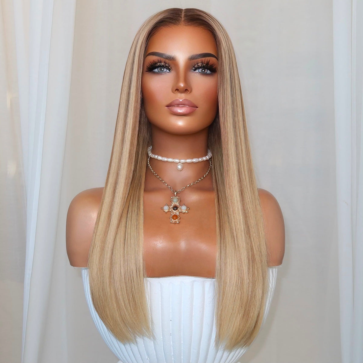 【SeraphicWig】Lace Top Wig Human Hair Wigs  Swiss Lace Free Parting Invisible Scalp Effect Glueless Option